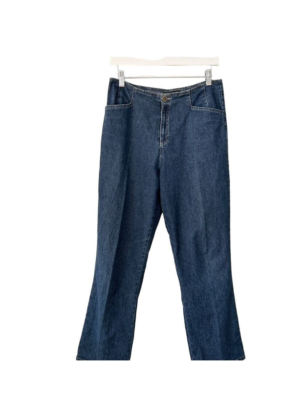 403.Vintage Blue Flared Jeans with Classic Style